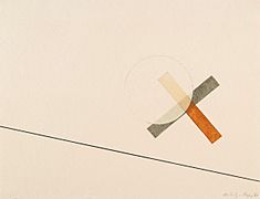 'UNTITLED' by László Moholy-Nagy, 1923, watercolor,ink & pencil