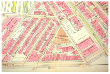 1908 ChickeringHall map Boston byBromley