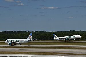 2 Frontier Airlines Jets at RDU