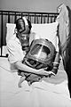 A mother and baby both in gas-masks during 1941. D3918