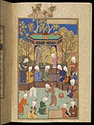 A party at night, from the Bustan (Orchard) of Sa`di (CBL Per 236)