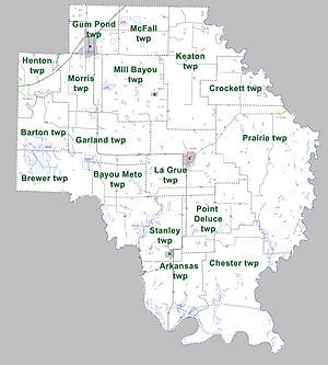 Arkansas County Arkansas 2010 Township Map large