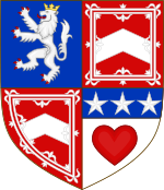 Arms of William Douglas, 6th Earl of Douglas and Earl of Wigtown.svg