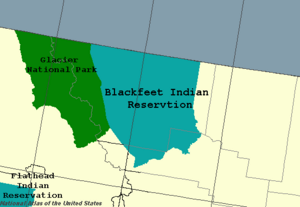 Blackfeet Indian Reservation map