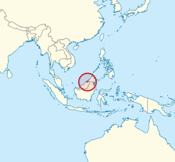Location of  Brunei  (red)