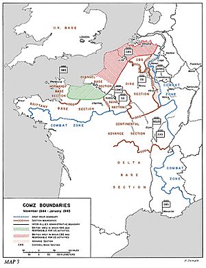 COMZ boundaries November 1944 - January 1945
