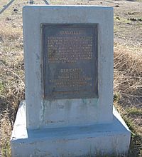 Caliente, California area state historic marker for Bealville