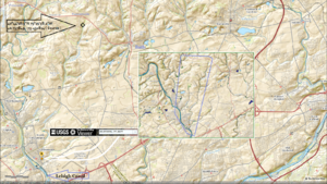 Catasauqua Creek watercourse in Catasaugua, PA+source+insert overall area in 2017-USGS