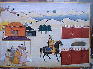 Cremation of Guru Gobind Singh at Nanded