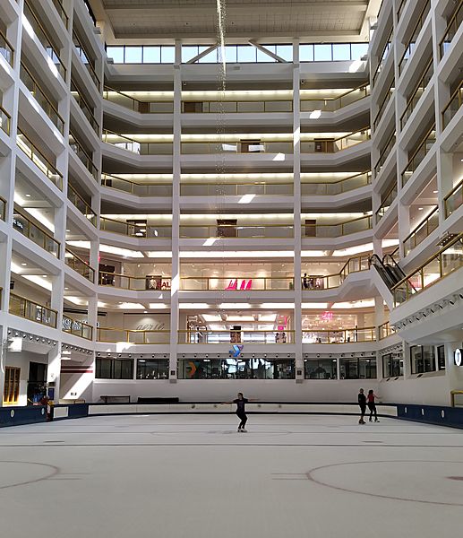 Image Dimond Center ice rink and tower, looking east