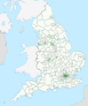 Districts of England Arab Percentage
