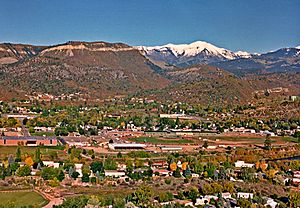 Durango as seen from Rim Drive.