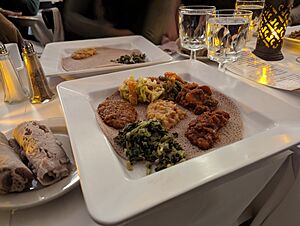 Ethiopian vegetarian sampler