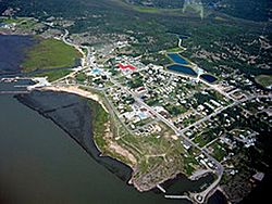 Aerial view of Fort Chipewyan