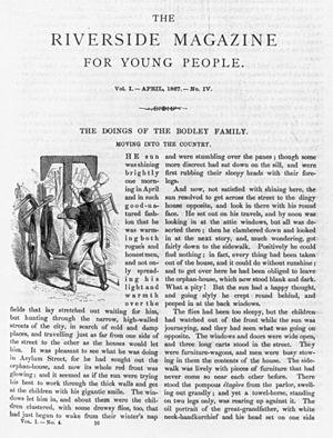 Frontis., t.p., and pages 145 to 149 from Riverside Magazine for Young People, vol. 1, no illus. LCCN2006687187.jpg
