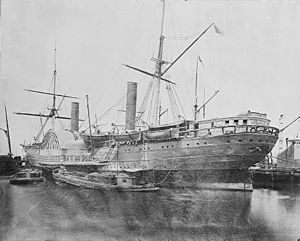 Fulton (1855 steamship) by Brady cropped