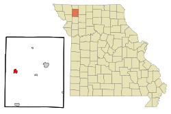 Location of Stanberry, Missouri
