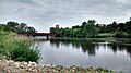 Grand River overlooking Lansing River Trail Bridge
