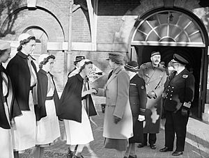 Hrh Princess Royal Visits Rn Hospital Haslar, Gosport, 4 January 1943 A21217