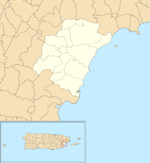 Humacao, Puerto Rico locator map
