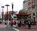 Information booth in Harvard Square, October 2005