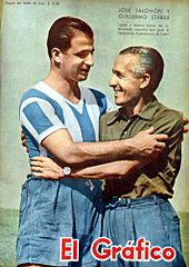 José Salomón y Guillermo Stábile D.T. Selección Argentina - El Gráfico 1390