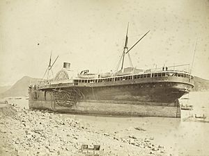 Lai Afong, stranded paddleship Alaska, September 1874