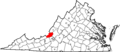 Map of Virginia highlighting Craig County