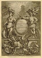 Mezzotint title page from the Kit Cat Club Portraits by John Faber the Younger