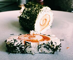 Mini Roule with salmon and dill