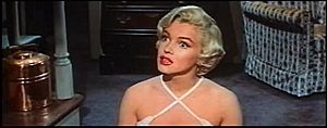 Monroe listening in The Seven Year Itch trailer 1