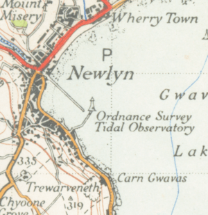 Newlyn Tidal observatory Map 1946