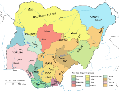 Nigeria linguistical map 1979