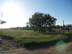 View of North Lemmon from just across the railroad tracks from Lemmon, South Dakota