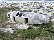 Plane wreckage on Howland Island