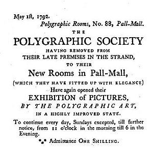 Polygraphic Society ad 1792