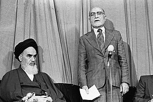 Ruhollah Khomeini and Mehdi Bazargan