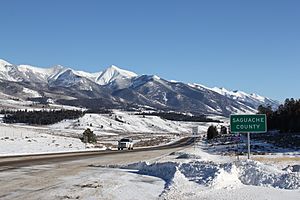 Entering Saguache County from the north on U.S. 285