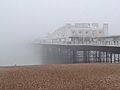 Sea fog encroaching on Brighton pier
