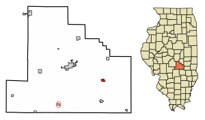 Location of Strasburg in Shelby County, Illinois.
