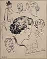 Signed drawing of Julia Marlowe by Manuel Rosenberg for the Cincinnati Post 1919