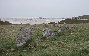 Stone Circle with modern china clay works. - geograph.org.uk - 418770.jpg