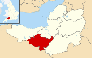 Taunton Deane UK locator map