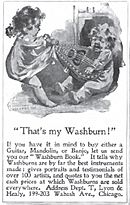 Advertisement for American made mandolin