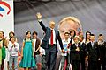 Tony Blair in Kosovo with children named after him2