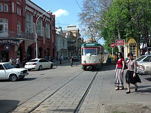 Tram on Mira avenue, Vladikavkaz