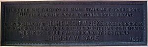 Uris Library dedication plaque, Cornell Univ, Ithaca NY