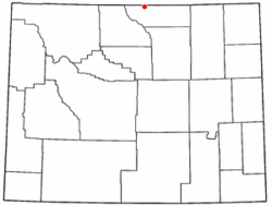 Location of Parkman, Wyoming