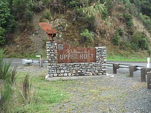 Welcome to Upper Hutt sign at Te Marua