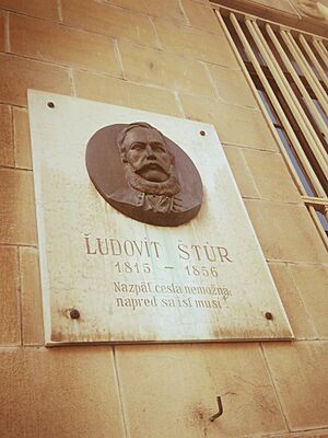 Ľudovít Štúr's quote on Štúrova street in Bratislava
